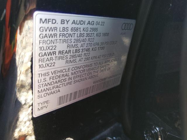 WA1CWBF15ND026174 | 2022 AUDI SQ8 PRESTI