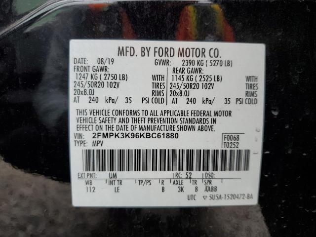 2FMPK3K96KBC61880 2019 FORD EDGE, photo no. 13