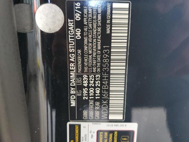 WDDKJ6FB4HF358931 Mercedes-Benz E 400