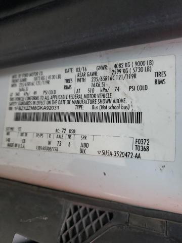 1FBZX2ZM8GKA92031 Ford Transit T-350
