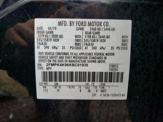 2FMPK4K96KBC01930 Ford Edge Titanium