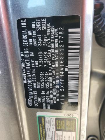 5XYPH4A16GG127782 KIA SORENTO EX