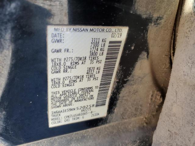 1N6AA1E59KN520258 Nissan TITAN SV