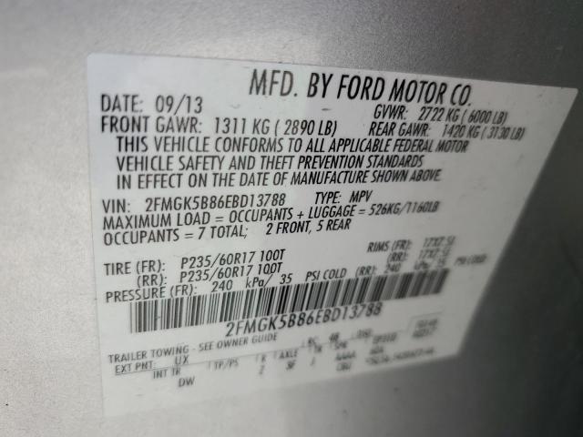 2FMGK5B86EBD13788 Ford FLEX SE
