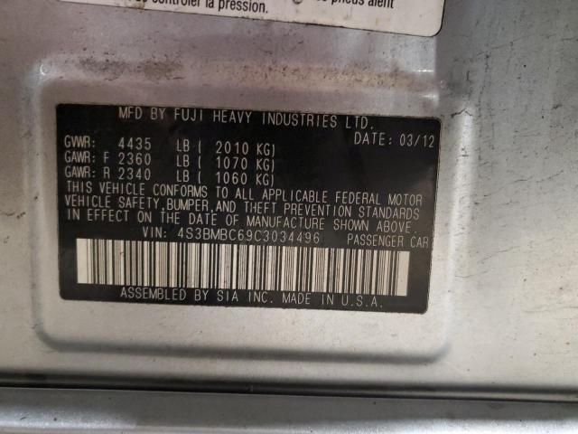 2012 Subaru Legacy 2.5I Premium VIN: 4S3BMBC69C3034496 Lot: 72602373