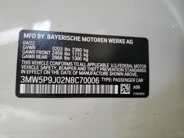 2022 BMW 330XE - 3MW5P9J02N8C70006
