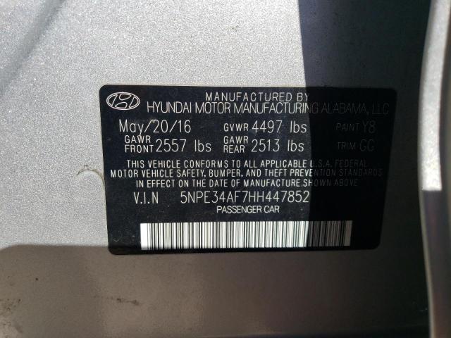 5NPE34AF7HH447852 | 2017 HYUNDAI SONATA SPO