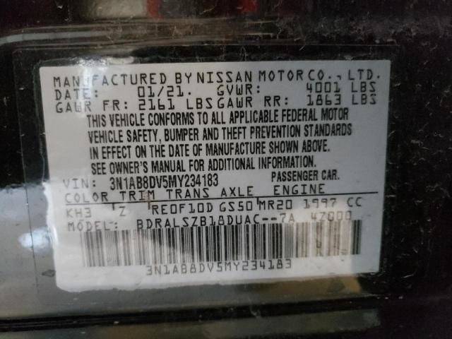 3N1AB8DV5MY234183 Nissan SENTRA SR