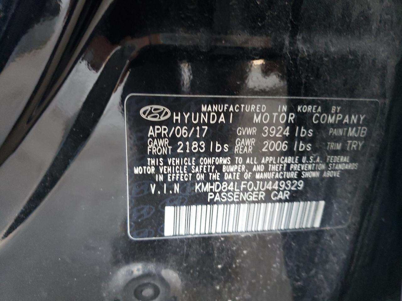 Lot #2828583149 2018 HYUNDAI ELANTRA SE