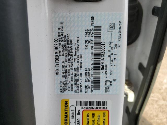 3LN6L2LU7GR603013 Lincoln MKZ HYBRID