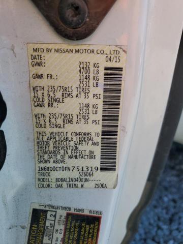 1N6BD0CT0FN751319 Nissan FRONTIER S