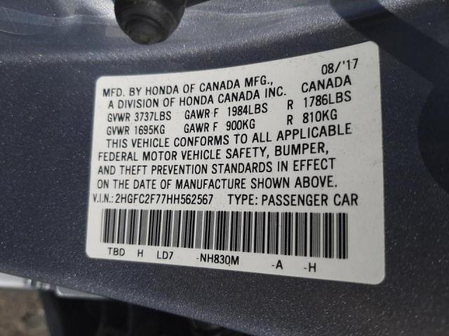 2HGFC2F77HH562567 Honda CIVIC EX