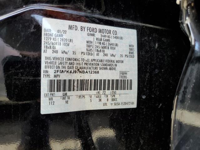 2FMPK4J97NBA12368 Ford EDGE SEL