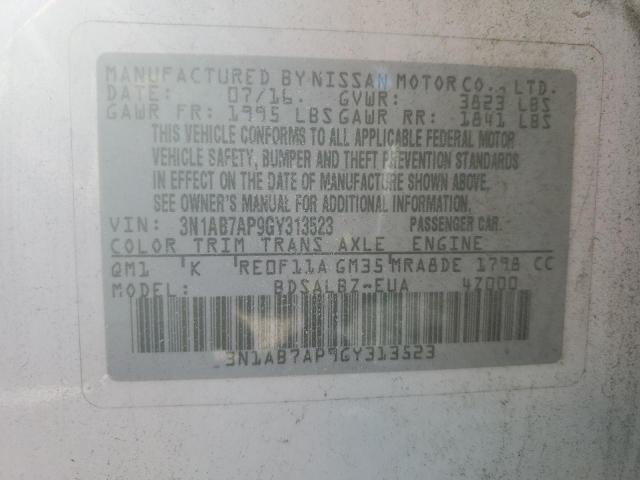 3N1AB7AP9GY313523 Nissan SENTRA S