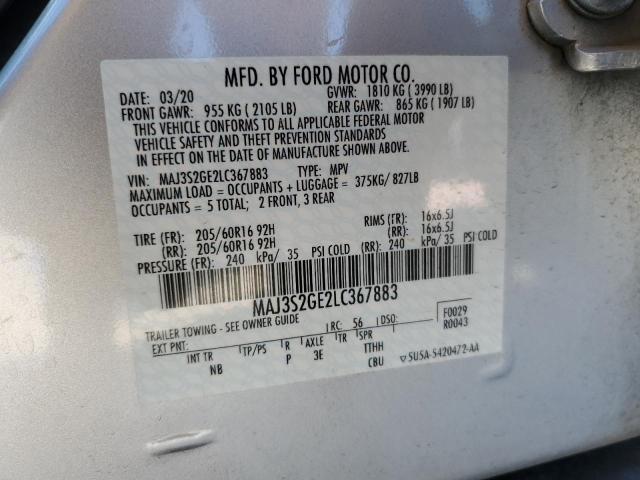 MAJ3S2GE2LC367883 Ford Ecosport Se