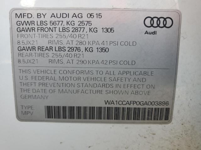 WA1CCAFP0GA003896 2016 AUDI SQ5 - Image 14