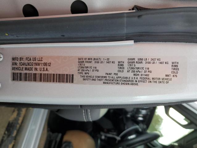 1C4HJXCG1NW110612 Jeep Wrangler Rubicon