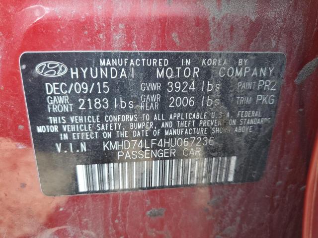 2017 HYUNDAI ELANTRA SE - KMHD74LF4HU067236