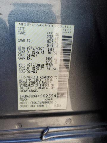 1N6BA0ED6FN502554 Nissan TITAN S