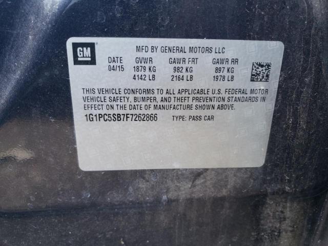 2015 CHEVROLET CRUZE LT - 1G1PC5SB7F7262866