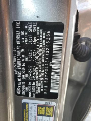 5XYPG4A3XHG296256 KIA SORENTO LX