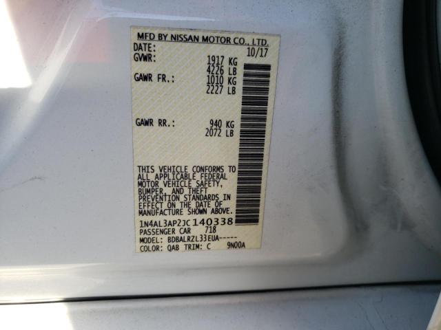 2018 NISSAN ALTIMA 2.5 - 1N4AL3AP2JC140338