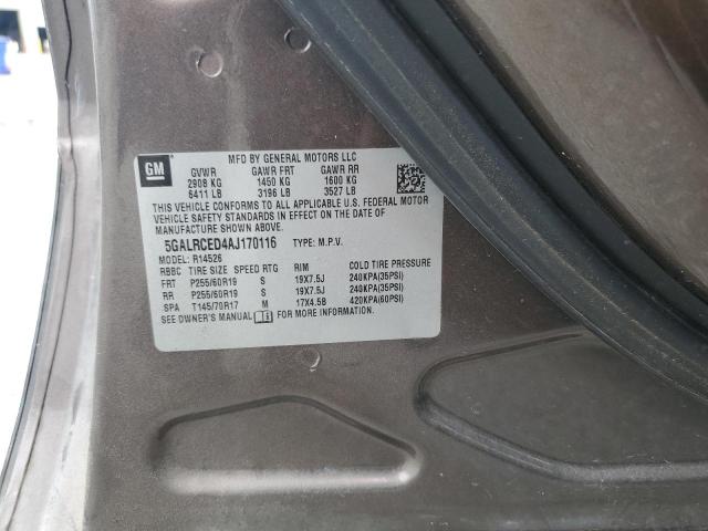 2010 Buick Enclave Cxl VIN: 5GALRCED4AJ170116 Lot: 71582953