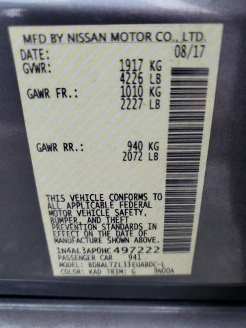 2017 NISSAN ALTIMA 2.5 - 1N4AL3AP0HC497222
