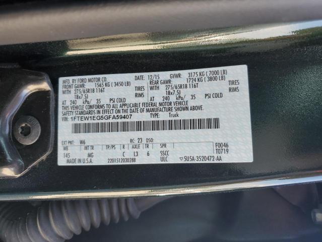 1FTEW1EG5GFA59407 Ford F150 Supercrew