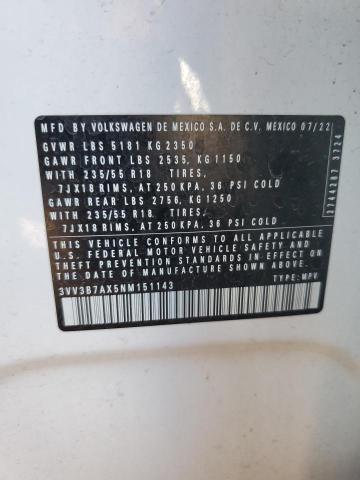 3VV3B7AX5NM151143 Volkswagen Tiguan  10