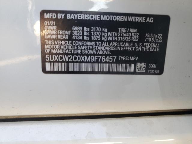 VIN 5UXCW2C0XM9F76457 2021 BMW X7, Xdrive40I no.13