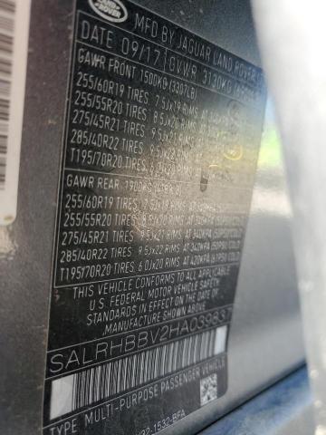 SALRHBBV2HA039837 Land Rover Discovery Hse Luxury