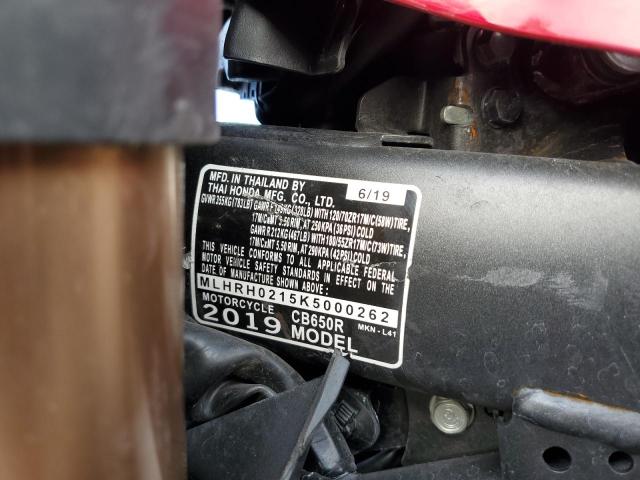 2019 HONDA CB650 R - MLHRH0215K5000262
