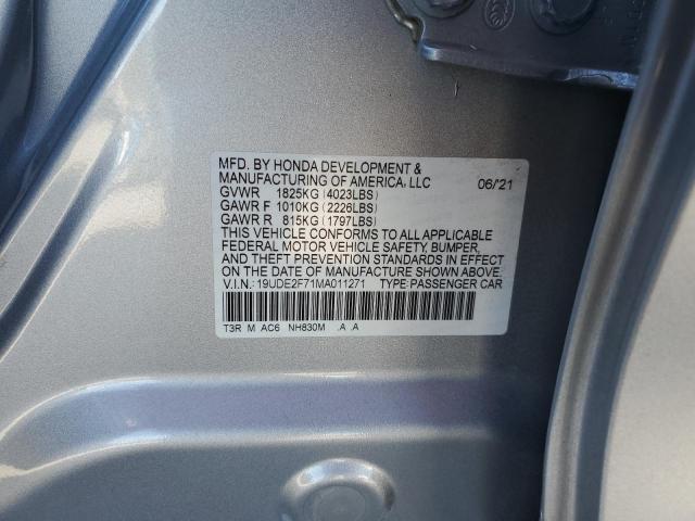 2021 Acura Ilx Premium VIN: 19UDE2F71MA011271 Lot: 72019763