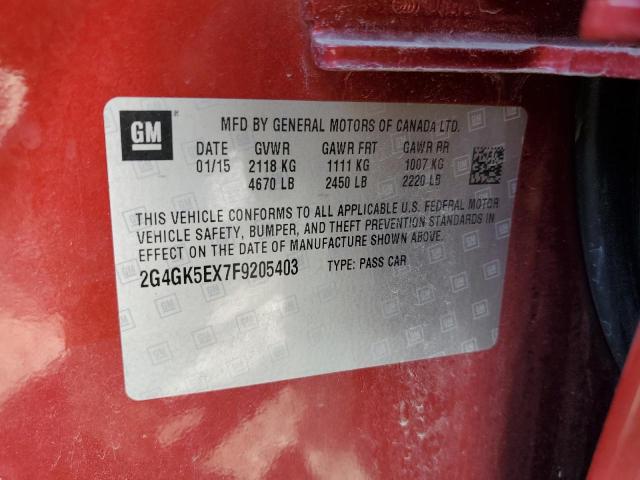 2G4GK5EX7F9205403 Buick Regal