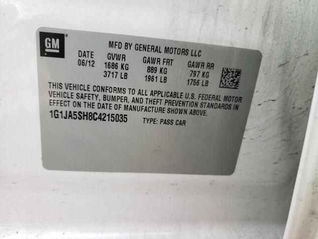 1G1JA5SH8C4215035 2012 Chevrolet Sonic Ls