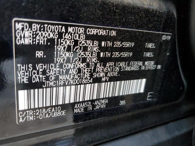 JTMC1RFV7KD018654 | 2019 TOYOTA RAV4 XLE P