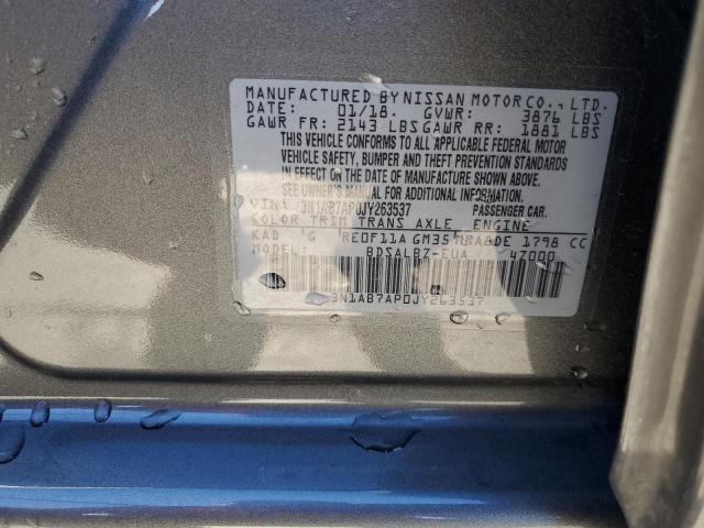 3N1AB7AP0JY263537 2018 Nissan Sentra S