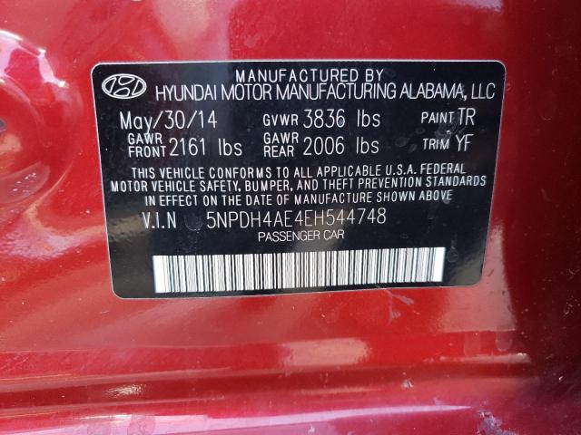 5NPDH4AE4EH544748 Hyundai ELANTRA SE