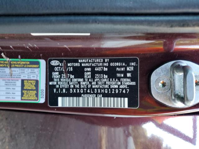 5XXGT4L3XHG129747 KIA Optima Lx