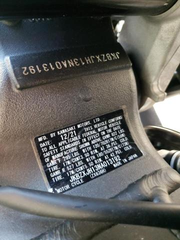 2022 KAWASAKI ZX636 K - JKBZXJH13NA013192
