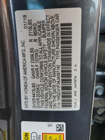 1HGCV1F34JA097142 | 2018 Honda accord sport