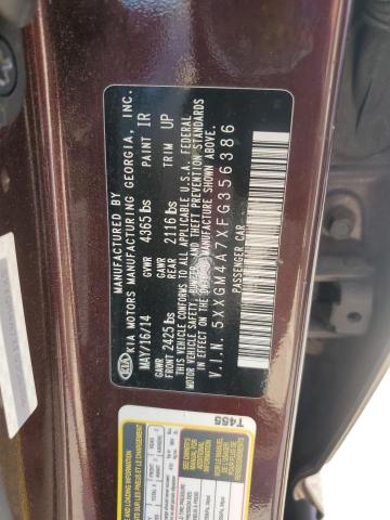 5XXGM4A7XFG356386 KIA Optima Lx