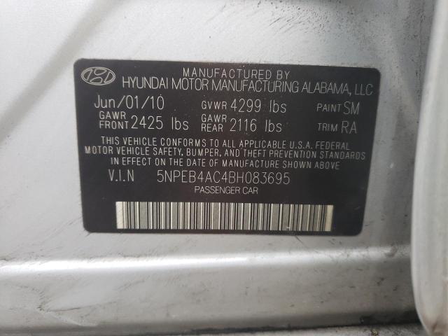2011 Hyundai Sonata Gls VIN: 5NPEB4AC4BH083695 Lot: 70731303
