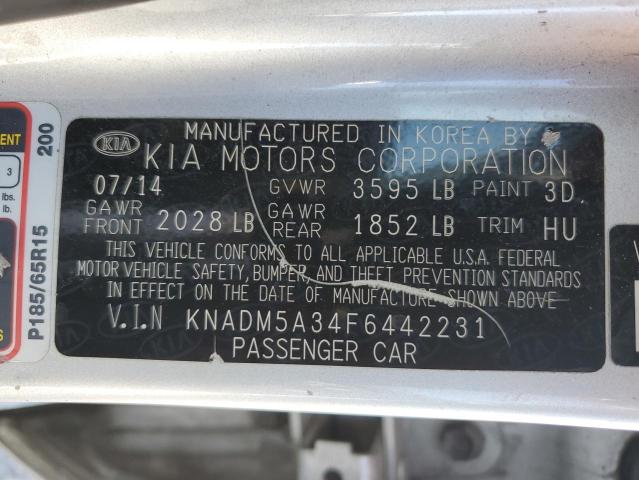 KNADM5A34F6442231 KIA RIO LX
