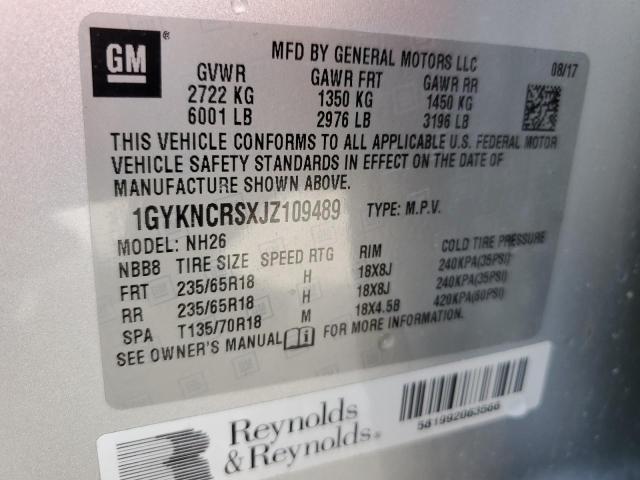 1GYKNCRSXJZ109489 Cadillac XT5 LUXURY