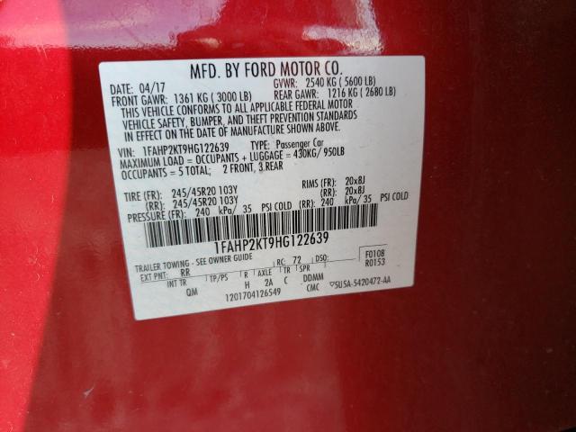 1FAHP2KT9HG122639 Ford TAURUS SHO