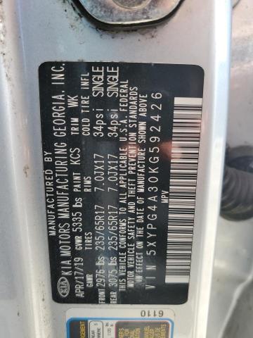 5XYPG4A30KG592426 KIA SORENTO L