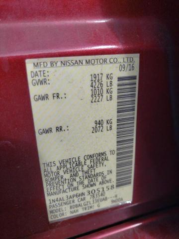 2017 NISSAN ALTIMA 2.5 - 1N4AL3AP6HN305158