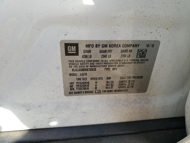 KL4CJASB9KB760038 | 2019 BUICK ENCORE PRE